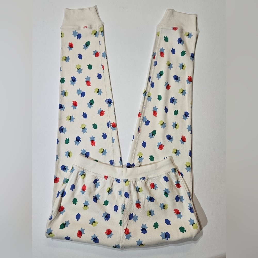 Hannah Anderson Holiday Jogger Pants Womens XS‎ White Dradel Star Of David Print - Picture 4 of 8